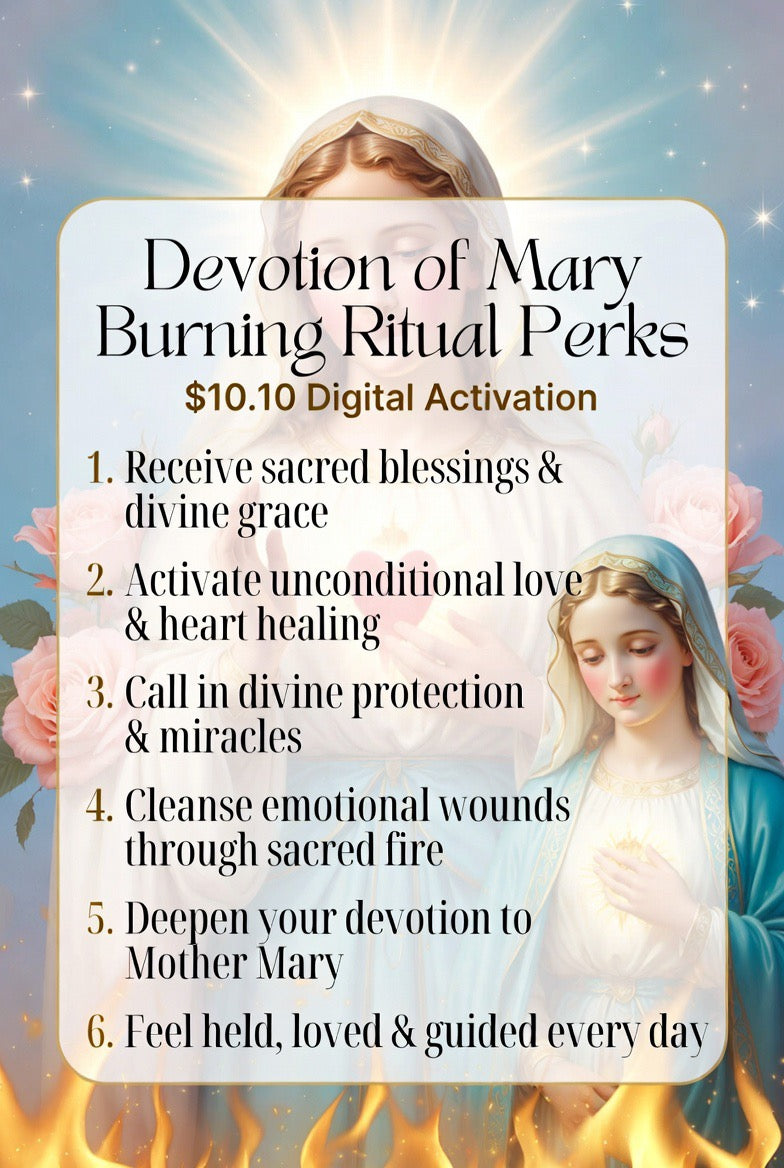 Devotion of Mary Burning Ritual Activation – Sacred Blessings & Divine Grace
