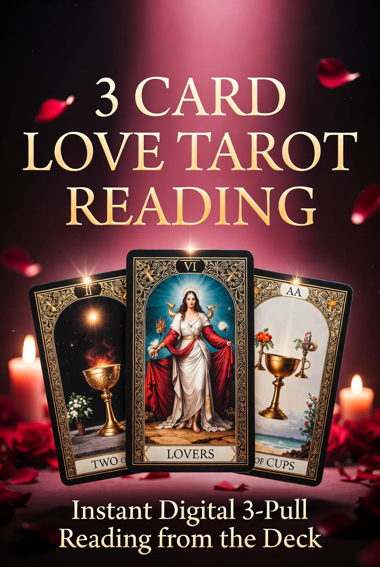3 Card Love Tarot Reading Instant Digital Download Relationship & Heart Guidance