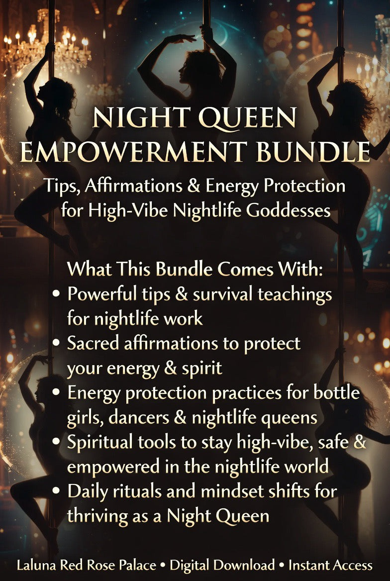 Night Queen Empowerment Bundle – Tips, Affirmations & Energy Protection for High-Vibe Nightlife Goddesses