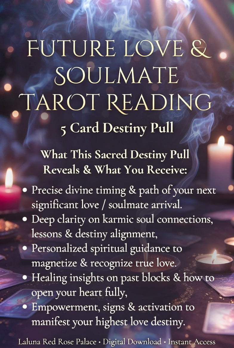 Future Love & Soulmate Tarot Reading  5 Card Destiny Pull