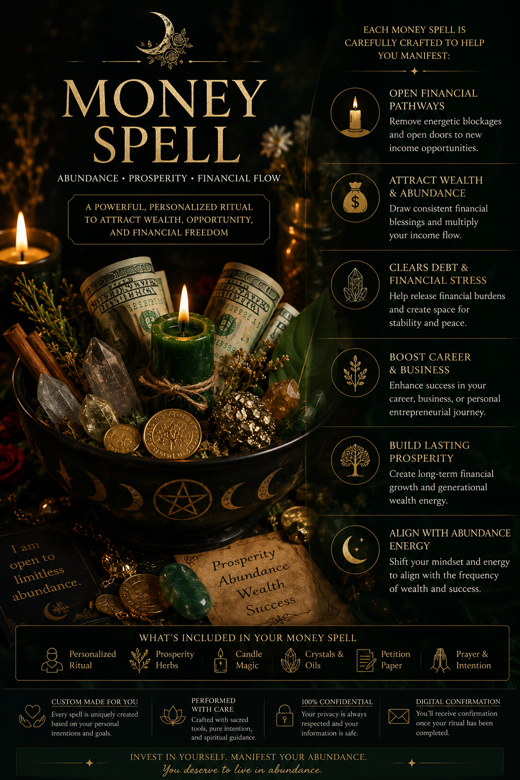 Money Spell •Abundance •Prosperity •Financial Flow
