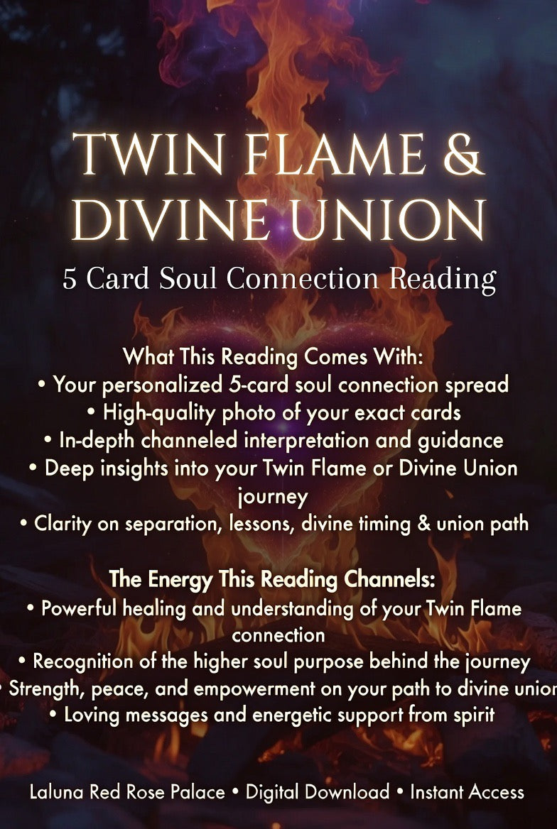 Twin Flame & Divine Union Tarot Reading 5 Card Soul Connection